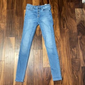 high rise hollister jeans